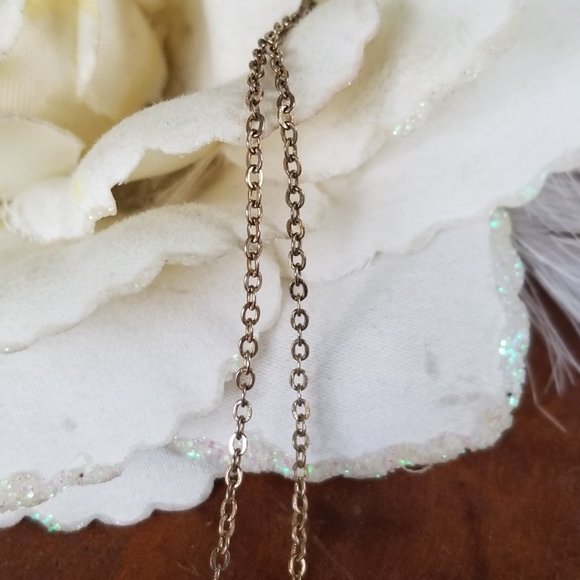 Infinite & Cross Layered Necklace Gold Tone - Picture 7 of 12